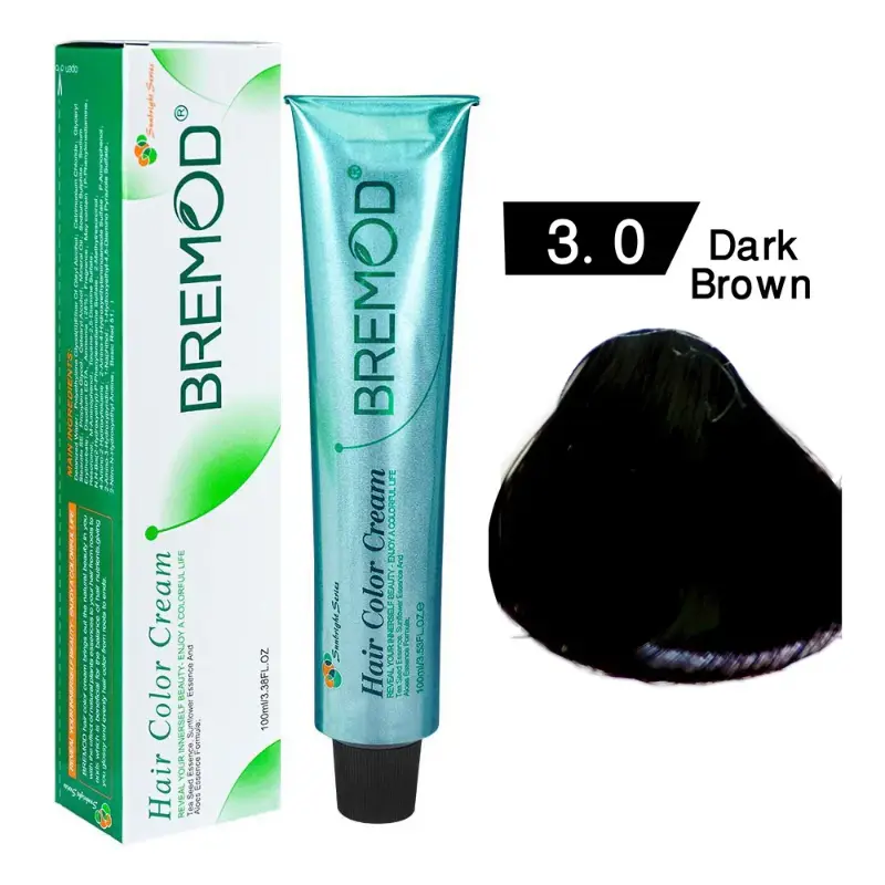 Bremod Hair Color Cream 3.0 Professional – Deep Dark Brown Hair Color