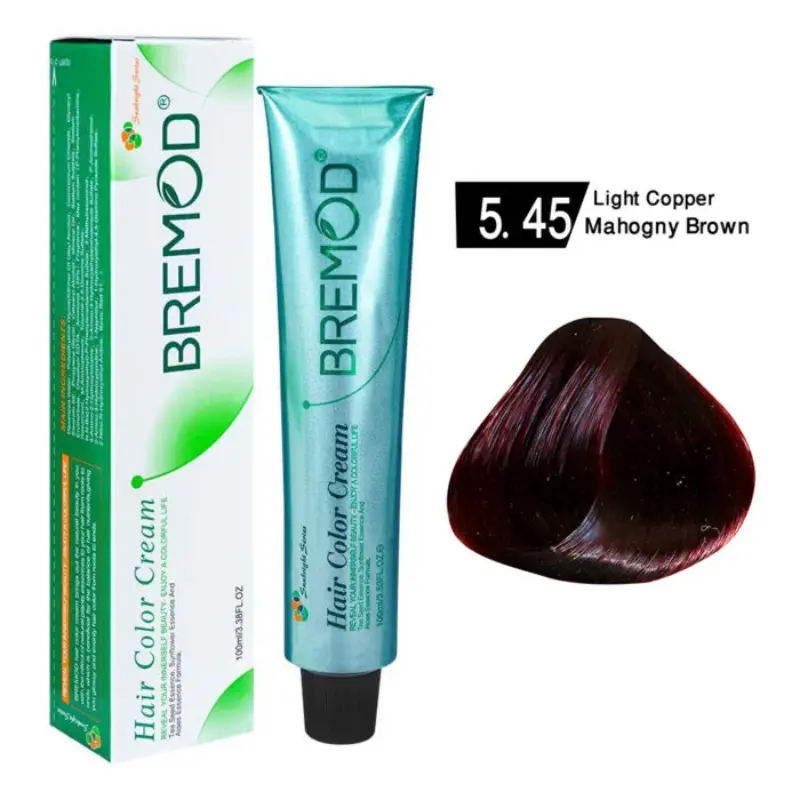 Bremod Hair Color Cream 4.45 Professional – Dark Mahogany Brown Hair Color