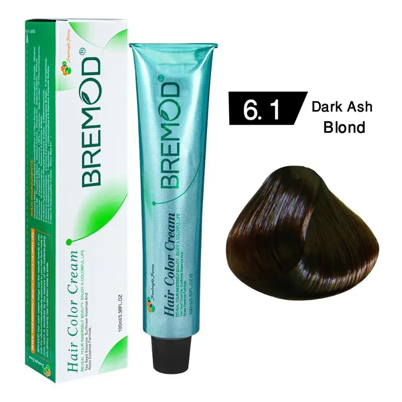 Bremod Hair Color Cream 6.1 Professional – Natural Ash Brown Hair Color