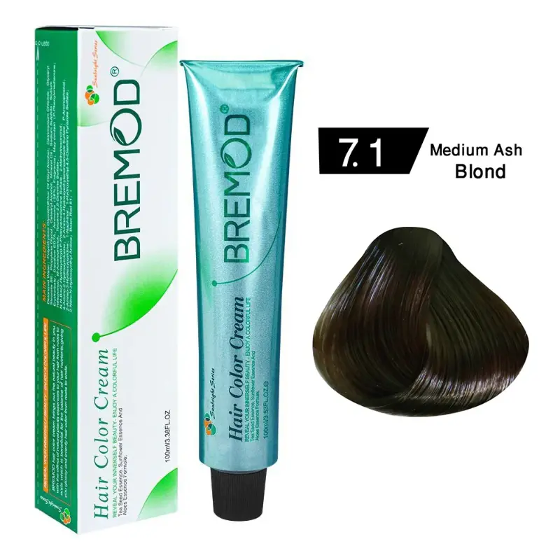Bremod Hair Color Cream 7.1 Professional long lasting salon hair color