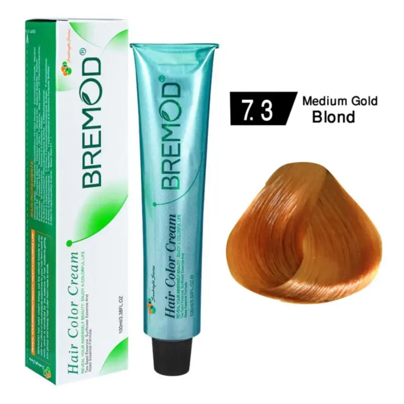 Bremod Hair Color Cream 7.3 Professional long lasting salon hair color