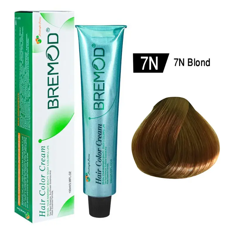 Bremod Hair Color Cream 7N Professional long lasting salon hair color
