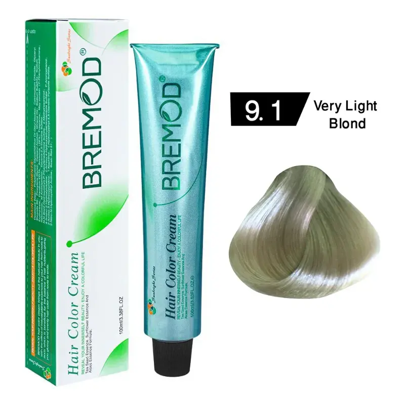 Bremod Hair Color Cream 9.1 Professional long lasting salon hair color