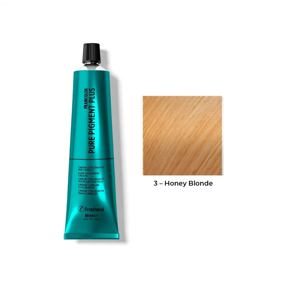 Framesi Pure Pigment Plus 3 Honey Blonde hair color Pakistan warm blonde shade