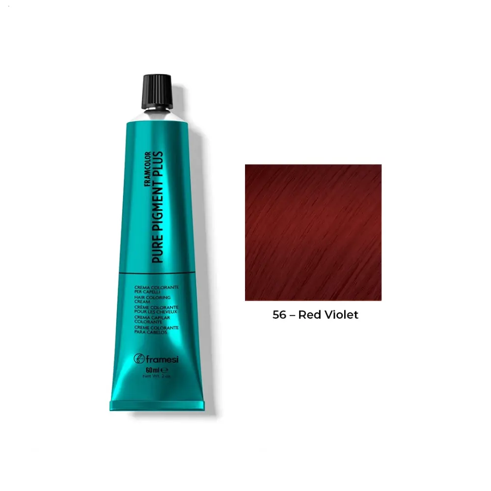 Framesi Pure Pigment Plus 56 Red Violet hair color Pakistan vibrant red-violet shade