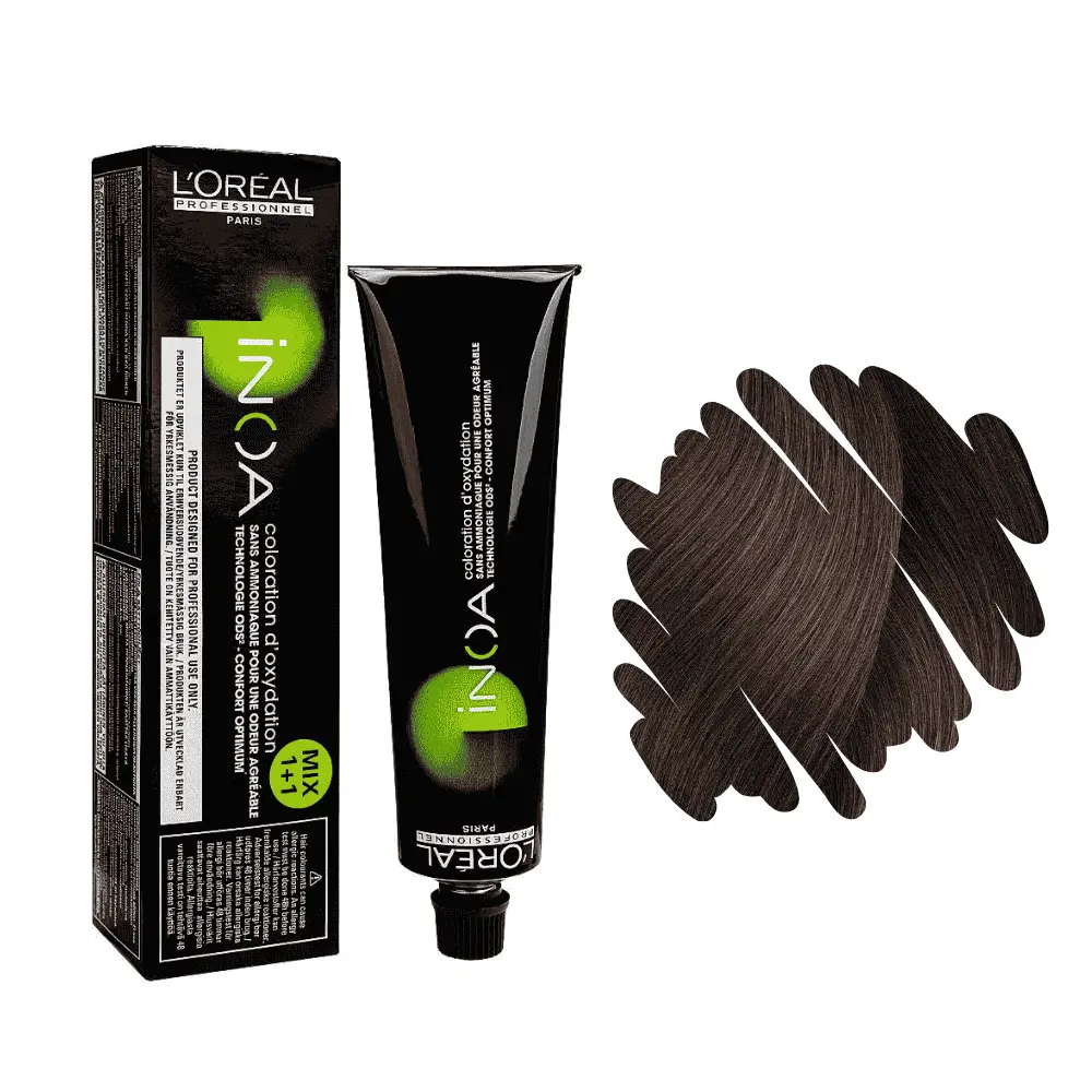 Loreal INOA 5.4 Light Copper Brown hair color Pakistan ammonia free long lasting