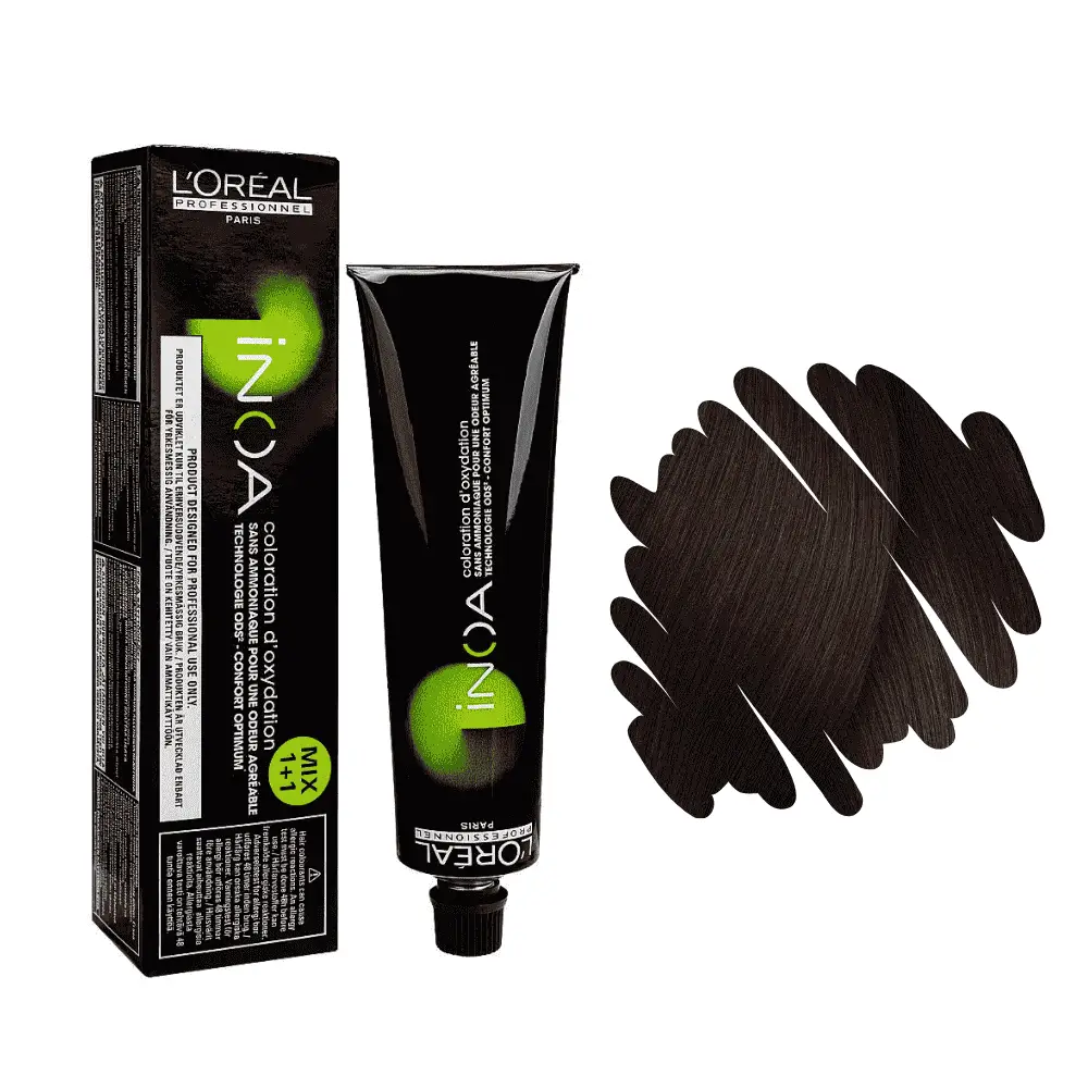 Loreal INOA 5.5 Light Mahogany Brown hair color Pakistan ammonia free long lasting