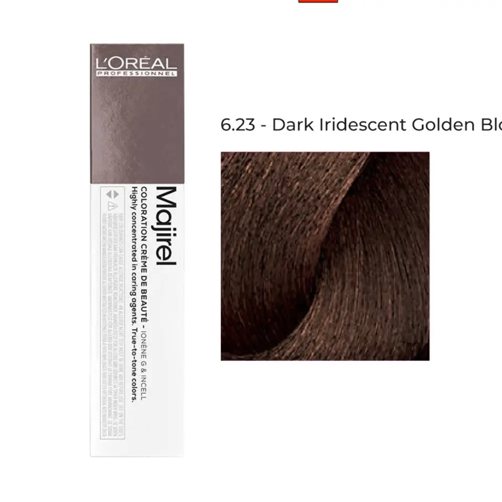 L’Oréal Professionnel Majirel 6.23 Dark Iridescent Golden Blonde 60ml permanent hair color