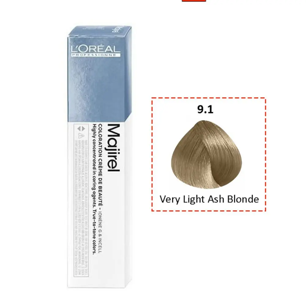 L’Oréal Professionnel Majirel 9.1 Very Light Ash Blonde 60ml permanent hair color