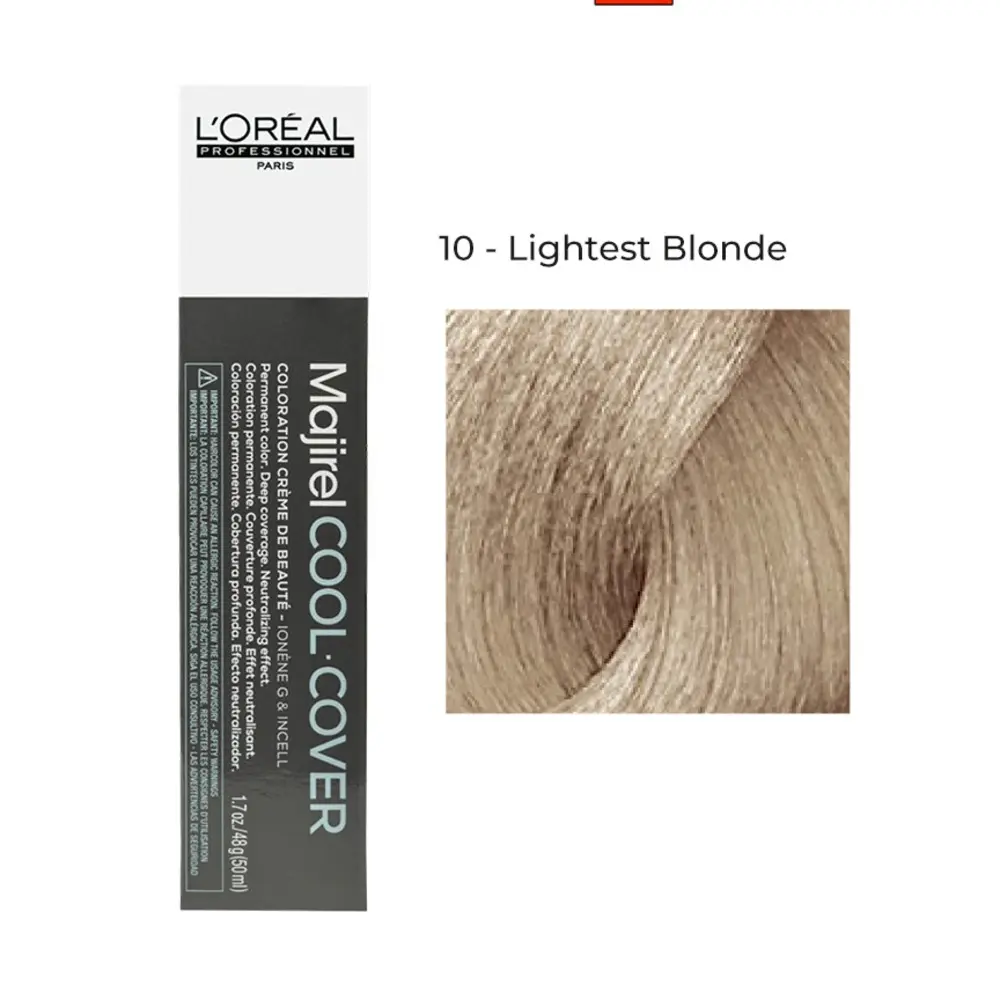 L’Oréal Professionnel Majirel Cool Cover 10 Lightest Blonde 60ml – Long-Lasting Salon Hair Color Pakistan