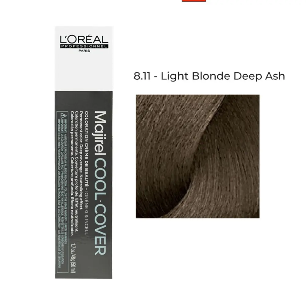 L’Oréal Professionnel Majirel Cool Cover 8.11 Light Blonde Deep Ash 60ml – Long-Lasting Salon Hair Color Pakistan