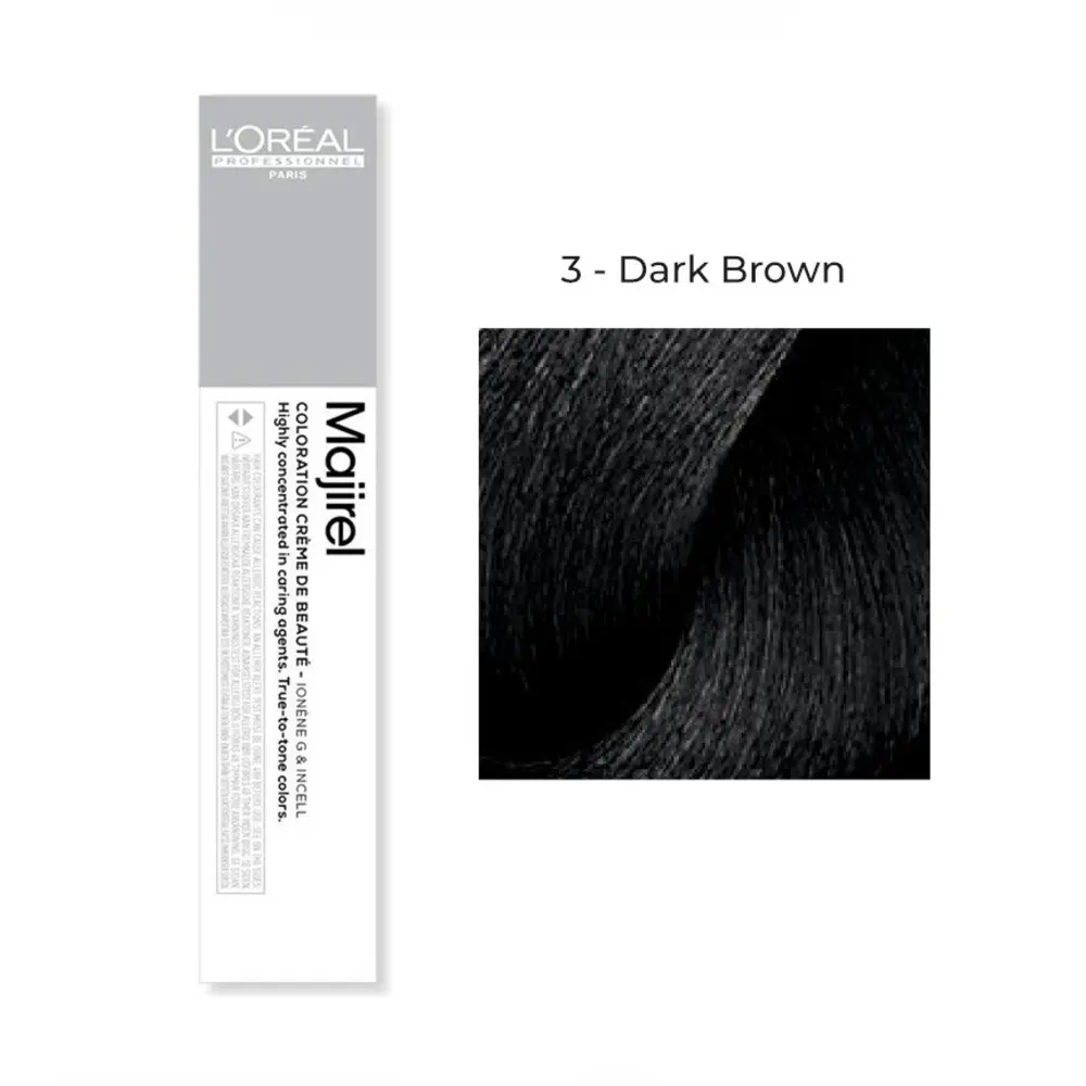 L’Oréal Professionnel Majirel Hair Color 3 Dark Brown 60ml – Long-Lasting Salon Hair Color Pakistan