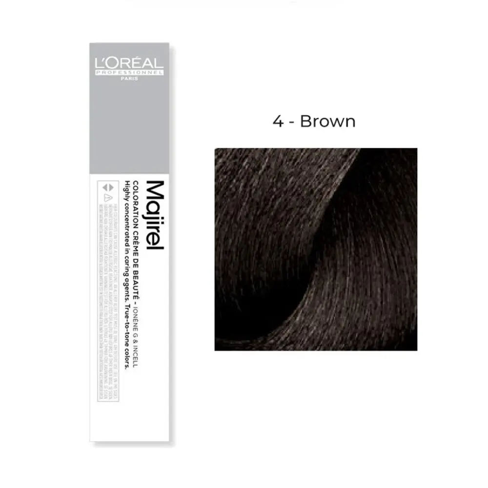 L’Oréal Professionnel Majirel Hair Color 4 Brown 60ml – Long-Lasting Salon Hair Color Pakistan